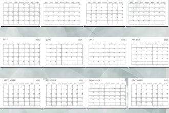 sell 2025 calendar and planner PDF and printable file