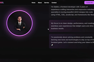 design a professional portfolio website