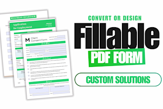 create professional fillable PDF forms or any document