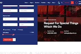 create a logistics website,  trucking website, cargo website