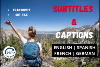 add subtitle or caption to your english to spanish, french and german videos