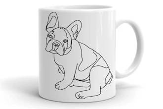 make an aesthetic line art of your dog or pet etc