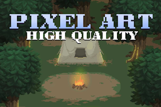 create a pixel art for animations, assets