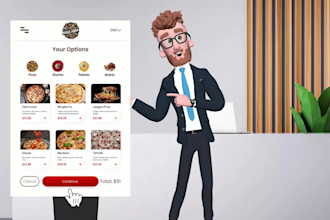 design a modern UI UX for pos system kiosk self service kiosk