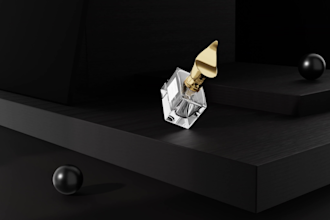 design 3d products, 3d animation, perfume bottles, and cosmetics brand logo