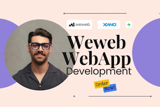 build a custom no code web application using weweb, xano or supabase