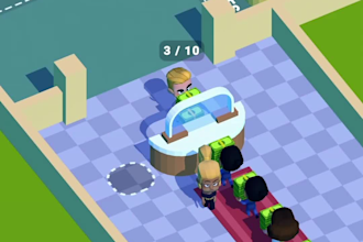 develop a tycoon simulator game like idle gas station or food business