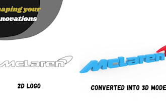 convert your 2d logo to 3d, stl file for 3d printing