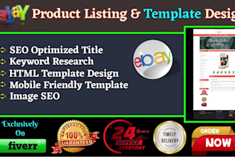 do seo ebay listing with html template design