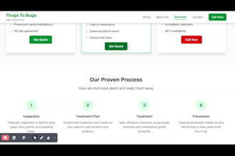 build a static business website with free domain and SEO optimization