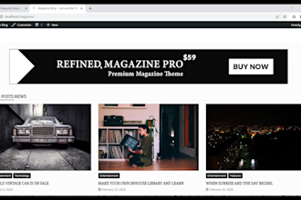 create wordpress blog website, newsportal website, magazine website