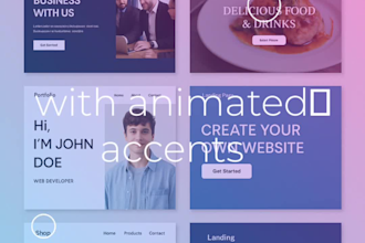 design modern and responsive HTML CSS javascript website and web templates
