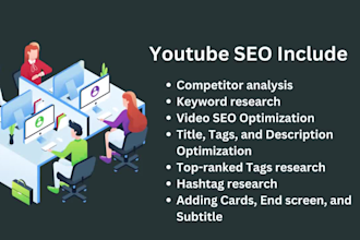 be youtube video SEO expert  and growth ranking manager