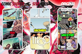 create comic book style shorts and tiktok videos