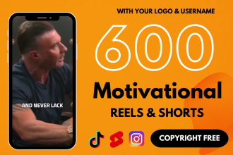 create 600 viral motivational instagram reels and youtube shorts