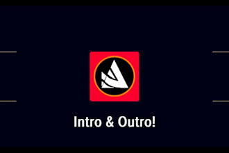 create modern youtube intro and outro video
