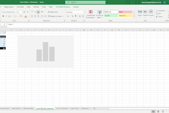 create excel graphs, charts, pivot tables, dashboards, templates