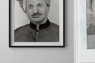 create a custom pencil sketch or painting and ship the original artwork