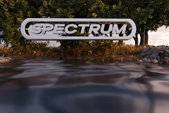 create 3d logo animation with additional environment