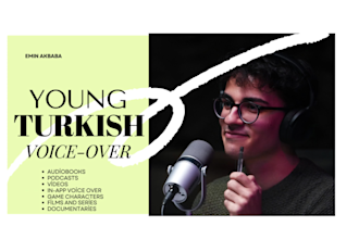 record a professional young male turkish voice over