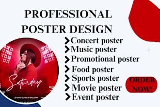 design professional poster for your concert, music, restuarant, event or banner