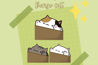 create a custom bongo cat animated emote for twitch and discord