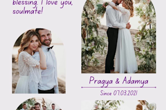 create a beautiful and romantic anniversary photo collage