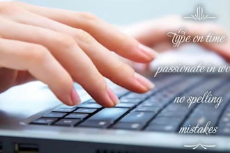 do english typing of 100 pages within 2 days