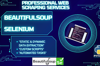 scrape websites using beautifulsoup and selenium