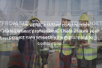 do and edit construction videos, constructions project, with voice over and ppt