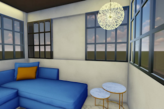 design 3d render office, shops and retail shops, interior