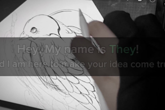make an illustration for a tattoo or a fanart inspired by what you like