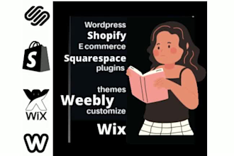 do web design in wordpress, shopify, squarespace, wix and weebly