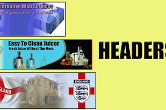 create professional header, banners, etc
