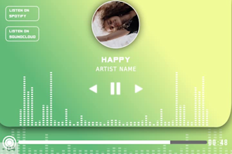 make professional audio spectrum and sound visualizer