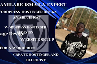 design hostinger website create wordpress bluehost
