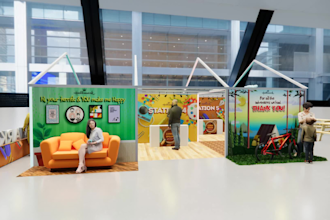3d design your booth, kiosk, popup shop, stall, or exhibit