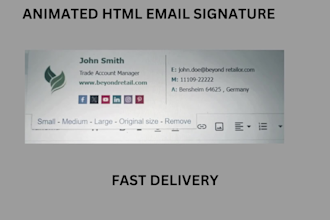 design clickable HTML email outlook signature and animated email signature