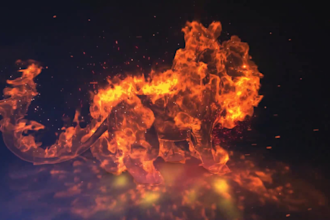 create awesome fire logo intro video