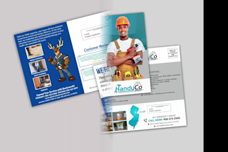 design hvac, electric, handyman, plumber, moving postcard, flyer and door hanger