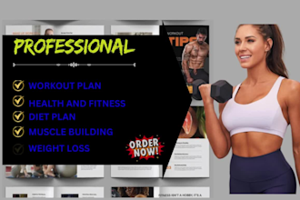 design health fitness ebook trainer guide workout plan canva pdf lead magnet