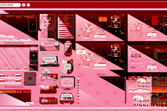 design a custom animated stream overlay package