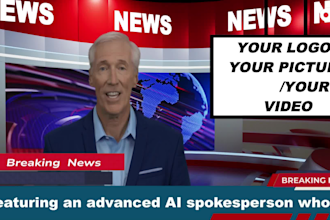 create breaking news video with ai spokesperson in 24 hours with many explainers