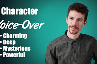 record a pro male character voice over