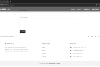 design a creative and responsive personal portfolio, landing page website