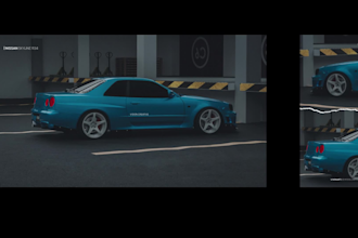 3d car modelling and animation low poly, high poly, texture