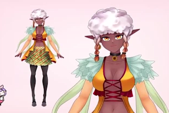 draw and rig live2d vtuber model 2d vtuber rigging vtuber model for streamer