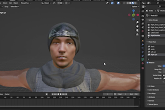 provide shape keys for 3d characters using blender