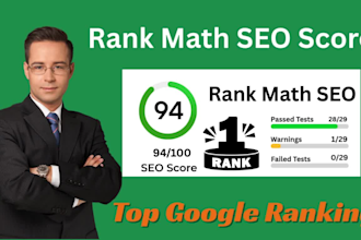 improve rank math SEO score to 90 for better rankings