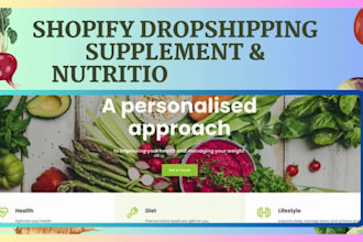 design or revamp your private label vitamin store supplement shopify website